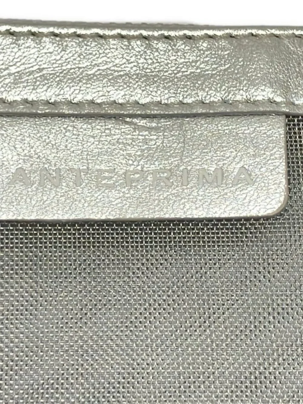 ANTEPRIMA Silver Chemical Fiber Leather Pouch